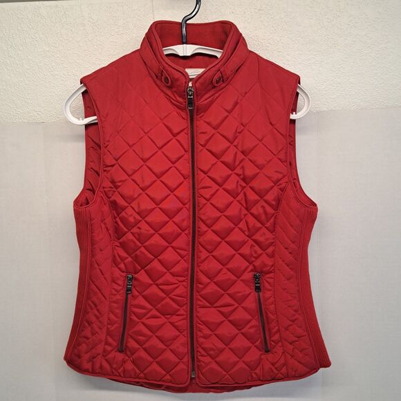 Westport Jackets & Blazers - Westport 1962 Women's size S  Full Zipper Quilted Puffer Vest Red